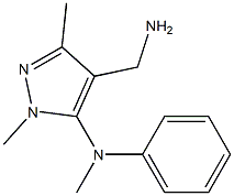 4-(aminomethyl)-N,1,3-trimethyl-N-phenyl-1H-pyrazol-5-amine 구조식 이미지