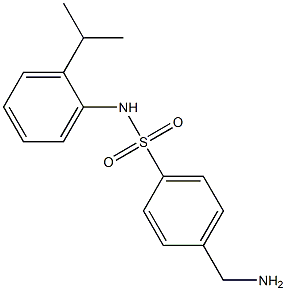 4-(aminomethyl)-N-[2-(propan-2-yl)phenyl]benzene-1-sulfonamide 구조식 이미지