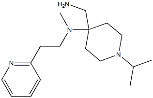 4-(aminomethyl)-N-methyl-1-(propan-2-yl)-N-[2-(pyridin-2-yl)ethyl]piperidin-4-amine Structure