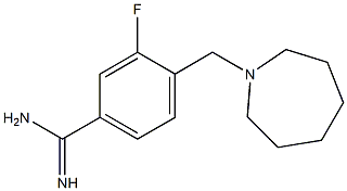 4-(azepan-1-ylmethyl)-3-fluorobenzenecarboximidamide Structure