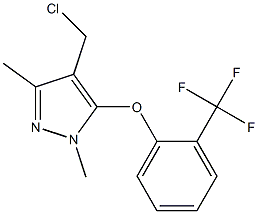 4-(chloromethyl)-1,3-dimethyl-5-[2-(trifluoromethyl)phenoxy]-1H-pyrazole Structure