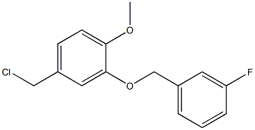 4-(chloromethyl)-2-[(3-fluorophenyl)methoxy]-1-methoxybenzene Structure