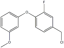 4-(chloromethyl)-2-fluoro-1-(3-methoxyphenoxy)benzene Structure