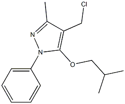 4-(chloromethyl)-3-methyl-5-(2-methylpropoxy)-1-phenyl-1H-pyrazole 구조식 이미지