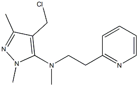 4-(chloromethyl)-N,1,3-trimethyl-N-[2-(pyridin-2-yl)ethyl]-1H-pyrazol-5-amine 구조식 이미지