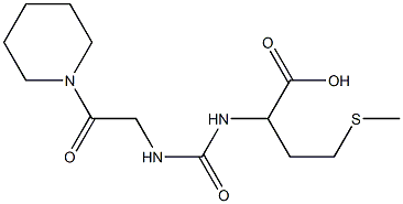 4-(methylsulfanyl)-2-({[2-oxo-2-(piperidin-1-yl)ethyl]carbamoyl}amino)butanoic acid Structure