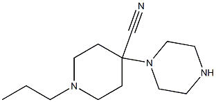 4-(piperazin-1-yl)-1-propylpiperidine-4-carbonitrile Structure