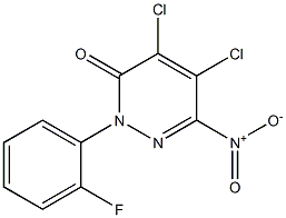 4,5-dichloro-2-(2-fluorophenyl)-6-nitropyridazin-3(2H)-one Structure