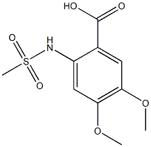 4,5-dimethoxy-2-[(methylsulfonyl)amino]benzoic acid Structure