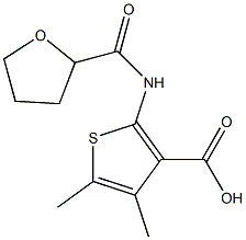 4,5-dimethyl-2-[(tetrahydrofuran-2-ylcarbonyl)amino]thiophene-3-carboxylic acid 구조식 이미지