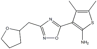 4,5-dimethyl-3-[3-(oxolan-2-ylmethyl)-1,2,4-oxadiazol-5-yl]thiophen-2-amine 구조식 이미지