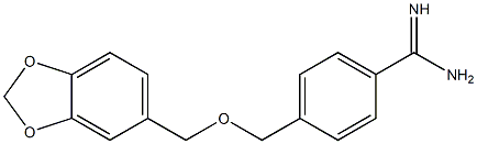 4-[(1,3-benzodioxol-5-ylmethoxy)methyl]benzenecarboximidamide Structure