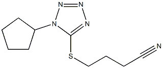 4-[(1-cyclopentyl-1H-1,2,3,4-tetrazol-5-yl)sulfanyl]butanenitrile Structure