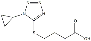 4-[(1-cyclopropyl-1H-1,2,3,4-tetrazol-5-yl)sulfanyl]butanoic acid Structure