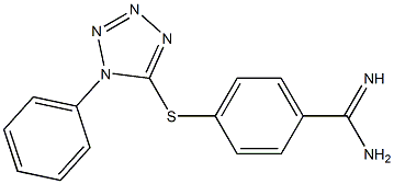 4-[(1-phenyl-1H-1,2,3,4-tetrazol-5-yl)sulfanyl]benzene-1-carboximidamide 구조식 이미지