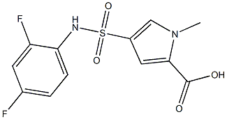 4-[(2,4-difluorophenyl)sulfamoyl]-1-methyl-1H-pyrrole-2-carboxylic acid 구조식 이미지