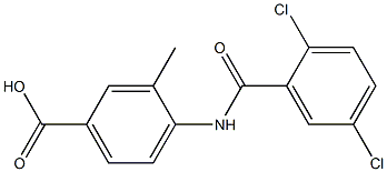 4-[(2,5-dichlorobenzene)amido]-3-methylbenzoic acid Structure