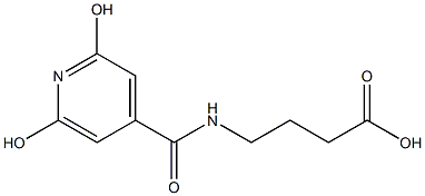 4-[(2,6-dihydroxyisonicotinoyl)amino]butanoic acid Structure