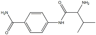 4-[(2-amino-3-methylbutanoyl)amino]benzamide 구조식 이미지