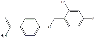 4-[(2-bromo-4-fluorobenzyl)oxy]benzenecarbothioamide Structure