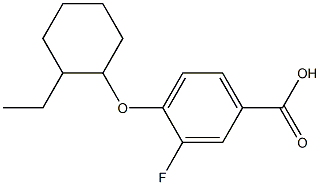 4-[(2-ethylcyclohexyl)oxy]-3-fluorobenzoic acid 구조식 이미지