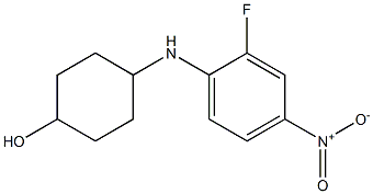 4-[(2-fluoro-4-nitrophenyl)amino]cyclohexan-1-ol 구조식 이미지