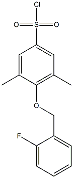 4-[(2-fluorophenyl)methoxy]-3,5-dimethylbenzene-1-sulfonyl chloride Structure