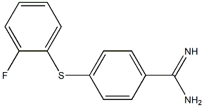 4-[(2-fluorophenyl)sulfanyl]benzene-1-carboximidamide 구조식 이미지