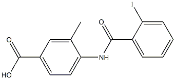 4-[(2-iodobenzoyl)amino]-3-methylbenzoic acid 구조식 이미지