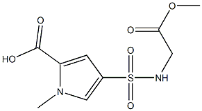 4-[(2-methoxy-2-oxoethyl)sulfamoyl]-1-methyl-1H-pyrrole-2-carboxylic acid 구조식 이미지