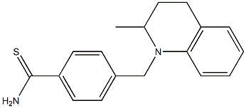 4-[(2-methyl-1,2,3,4-tetrahydroquinolin-1-yl)methyl]benzene-1-carbothioamide Structure