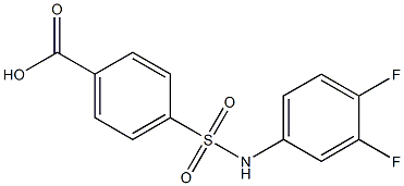 4-[(3,4-difluorophenyl)sulfamoyl]benzoic acid 구조식 이미지