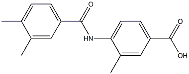 4-[(3,4-dimethylbenzene)amido]-3-methylbenzoic acid 구조식 이미지