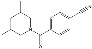 4-[(3,5-dimethylpiperidin-1-yl)carbonyl]benzonitrile Structure