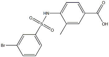 4-[(3-bromobenzene)sulfonamido]-3-methylbenzoic acid Structure