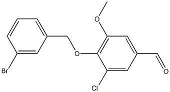 4-[(3-bromophenyl)methoxy]-3-chloro-5-methoxybenzaldehyde 구조식 이미지