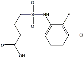 4-[(3-chloro-2-fluorophenyl)sulfamoyl]butanoic acid Structure