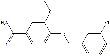 4-[(3-chlorobenzyl)oxy]-3-methoxybenzenecarboximidamide 구조식 이미지