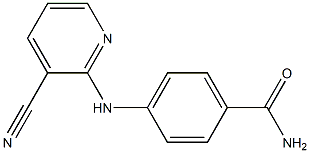 4-[(3-cyanopyridin-2-yl)amino]benzamide 구조식 이미지