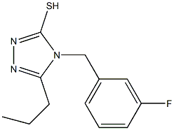 4-[(3-fluorophenyl)methyl]-5-propyl-4H-1,2,4-triazole-3-thiol 구조식 이미지