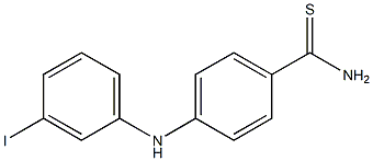 4-[(3-iodophenyl)amino]benzene-1-carbothioamide 구조식 이미지