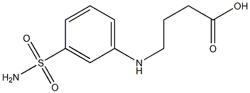 4-[(3-sulfamoylphenyl)amino]butanoic acid Structure