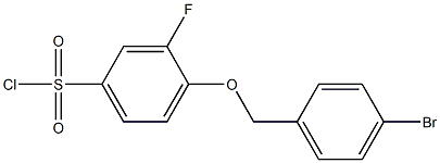 4-[(4-bromophenyl)methoxy]-3-fluorobenzene-1-sulfonyl chloride 구조식 이미지
