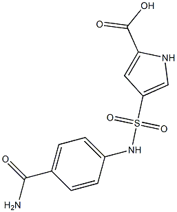 4-[(4-carbamoylphenyl)sulfamoyl]-1H-pyrrole-2-carboxylic acid Structure
