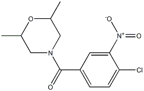 4-[(4-chloro-3-nitrophenyl)carbonyl]-2,6-dimethylmorpholine 구조식 이미지
