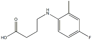 4-[(4-fluoro-2-methylphenyl)amino]butanoic acid 구조식 이미지