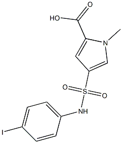 4-[(4-iodophenyl)sulfamoyl]-1-methyl-1H-pyrrole-2-carboxylic acid Structure