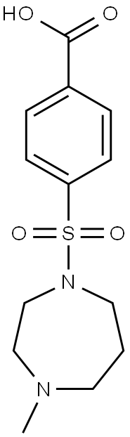4-[(4-methyl-1,4-diazepane-1-)sulfonyl]benzoic acid 구조식 이미지