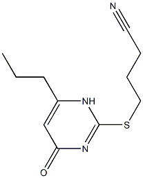 4-[(4-oxo-6-propyl-1,4-dihydropyrimidin-2-yl)sulfanyl]butanenitrile 구조식 이미지