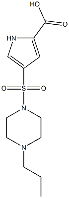 4-[(4-propylpiperazin-1-yl)sulfonyl]-1H-pyrrole-2-carboxylic acid Structure